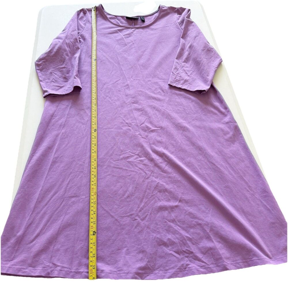 Attitudes by Renee Dress Sz 1X Regular Jersey Knit Purple Cotton Stretch Lilac - Picture 14 of 16